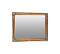 Biscottini Espejo de Pared baño y Dormitorio 39x49x5 cm - Espejo Entrada de Pared con Ganchos - Espejo Dorado