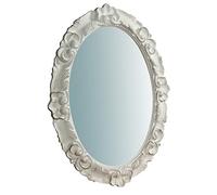 Biscottini Espejo de Pared Estilo Shabby de Madera con Acabado Blanco Envejecido, Medidas L 50 x Pr 4 x H 65 cm, Fabricado en Italia