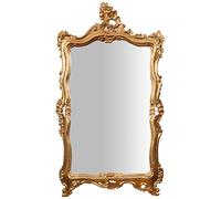 Biscottini - Espejo de Pared Estilo Shabby de Madera con Acabado de Hoja de Oro Envejecido - Medidas 66 x 7 x 118 cm - Fabricación Artesanal Fiorentino - Fabricado en Italia