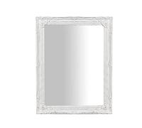 Biscottini Espejo Vintage de Pared 37 x 5 x 47,5 cm Fabricado en Italia - Espejo Shabby Blanco Antiguo - Espejo de baño de Pared - Espejo de Pared