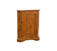 Biscottini Esquina Country de Madera Maciza de Tilo Acabado Nogal 50,5 x 50 x 92,5 cm