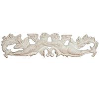 Biscottini Estante Decorativo de Pared de Madera con Acabado Blanco Envejecido, 87 x 6 x 22 cm, Fabricado en Italia