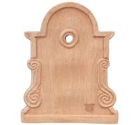 Biscottini Frontón para Fuente de jardín Exterior 37,5 x 3,5 x 47,7 cm (Largo x Ancho x Alto) - Frontón para Fuente de jardín - Decoración de jardín de Terracota Toscana - Jardín decoración Exterior