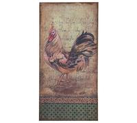 Biscottini - Impresión 'Gallo' sobre lienzo de yute crudo envejecido - 40 x 3 x 80 cm - Impresiones de pared - Impresiones sobre lienzo - Cuadro sobre lienzo