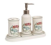 BISCOTTINI INTENATIONAL ART TRADING Juego de baño, Blanco, 25,5 x 10,5 x 3,5 cm, 4 Unidades