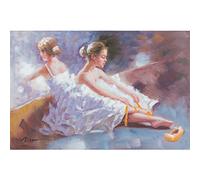 BISCOTTINI INTERNATIONAL ART TRADING Galletas cuadro sobre lienzo 92 x 60 cm | Cuadro salón pintura al óleo | Cuadros oficina y para el hogar