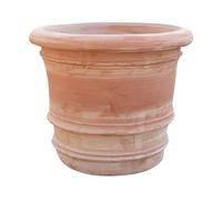 Biscottini Macetero de terracota Toscana 50 x 44 x 50 cm - Macetas de terracota grandes para exterior e interior - Maceta de exterior grande, fabricada en Italia