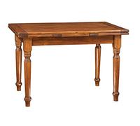 Biscottini Maciza Rectangular Extensible de Madera de Tilo Claro Cocina Country 120 x 80 x 80 cm | Mesa de Comedor Made in Italy, Map(Language_Tag-> It_it), Talla única