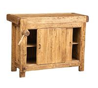 Biscottini Mesa alta de trabajo, 116 x 90 x 63 cm, fabricada en Italia, encimera de madera maciza, encimera de cocina, encimera de cocina de madera