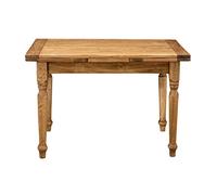 Biscottini Mesa Comedor Extensible 120x80x80 cm Made in Italy - Mesa Extensible Comedor Madera Maciza de Tilo - Mesa de Comedor rústicos - Mesa de Cocina y Bistrot