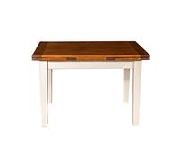 Biscottini Mesa Comedor Extensible 120x80x80 cm Made in Italy - Mesa Extensible Comedor Madera Maciza de Tilo - Mesa de Comedor Extensible rústicos - Mesa de Cocina y Bistrot