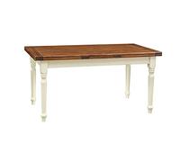 Biscottini Mesa Comedor Extensible 160x80x90 cm Made in Italy - Mesa Extensible Comedor Madera Maciza de Tilo - Mesa de Comedor Extensible rústicos - Mesa de Cocina y Bistrot