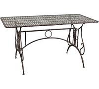 Biscottini - Mesa de balcón y jardín de hierro forjado - 150 x 80 x 77 cm - Antiguo y desmontable