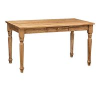 Biscottini Mesa de Cocina con cajón 140x80 cm | Mesa de Madera Maciza | Mesa de salón Artesanal