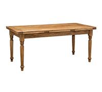 Biscottini - Mesa de Comedor Extensible de Madera Maciza (180 x 80 x 90 cm), diseño de Mesa de Comedor Extensible