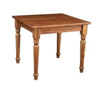 Biscottini Mesa de Comedor, Madera de Tilo, Acabado de Nogal, L90,5xPR90,5xH78,5