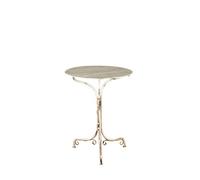 Biscottini Mesa de hierro forjado de exterior 60x77x60 cm | Mesa de hierro forjado jardín antiguo | Muebles de jardín de hierro | Mesa de exterior