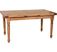 Biscottini Mesa Comedor Extensible 160x80x90 cm Made in Italy - Mesa Extensible Comedor Madera Maciza de Tilo - Mesa de Comedor Extensible rústicos - Mesa de Cocina y Bistrot
