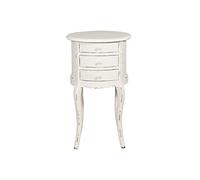 Biscottini Mesita de Noche para Dormitorio de Madera Maciza 72,5 x 33 x 40,5 cm | Mesita de Noche Blanca Dormitorio y salón | Mesa Alta Armario Entrada