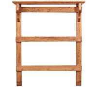 Biscottini Perchero de Madera Maciza de Tilo Acabado Natural 85,5 x 14,5 x 103,5 cm (Largo x Ancho x Alto) - Mueble con estantes y estantes de Madera