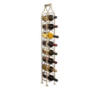 Biscottini Portabotellas Vino de Hierro Forjado - Botellero Agua y Vino L16,5xP15,5xH105,5 - Porta Vino de Suelo Capacidad 8 Botellas