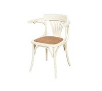Biscottini Silla Comedor Madera 77x42x45 cm | Sillas Cocina Madera | Sillas de Comedor en Rattan | Sillas de Cocina Blanca
