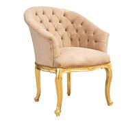 Biscottini Silla Luis XVI 82x67x68 cm | Butacas para Dormitorio | Sillon Barroco | Silla Antigua | Sillon orejero Vintage | Sillon Antiguo