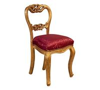Biscottini - Silla tapizada 83 x 43,5 x 45 cm - Silla Decorativa y Silla de Comedor para una decoración Elegante - Silla de salón de Madera y Tela