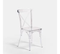 Biscottini Sillas de policarbonato Transparente - Silla de Cocina apilable - Sillón de Comedor Dormitorio - Sillones de plástico de Exterior de diseño Moderno para Bodas y Ceremonias