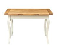 Biscottini V-L6299-BNT Comedor 122 x 82 x 80 cm | Mesa de Cocina Extensible de Madera Maciza Fabricada en Italia, 122x82x80