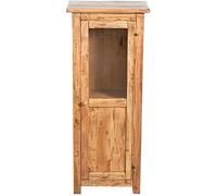 Biscottini Vitrina Country 40,5 x 25,5 x 98,5 cm - Mueble de Madera Maciza de Tilo Acabado Natural - Fabricado en Italia