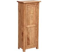 Biscottini Vitrina Country 40,5 x 25,5 x 98,5 cm - Mueble de Madera Maciza de Tilo Acabado Natural - Fabricado en Italia