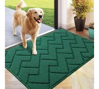 Biscpro Felpudo Entrada Casa, 60 x 90 cm Felpudo Tapete Absorbente Entrada Impermeabley Lavable para Atrapar,Alfombrilla Antideslizante,Exterior,Pasillo, Cocina,Felpudo Lluvia- Evergreen