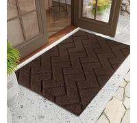 Biscpro Felpudo Entrada Casa, 80 x 120 cm Felpudo Tapete Absorbente Entrada Impermeabley Lavable para Atrapar,Alfombrilla Antideslizante,Exterior,Pasillo, Cocina,Felpudo Lluvia- Coffee