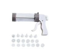 Biscuit Press Gun Stainless Steel Spritz Biscuit Maker Machine for DIY Baking with 13 Discs and 6 Icing Decorating Nozzles