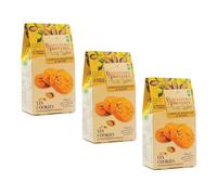 Biscuiterie de Provence | Galletas ecológicas con limones de Menton IGP y almendras - 3 x 120 g | Caja de galletas francesas con limón y almendras