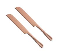 BISDARUN Cuchillos de pan para pan casero de acero inoxidable oro rosa cuchillos para tartas para boda 2 piezas cortador de pan, longitud total 26,8 cm/10,55 pulgadas