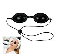 Bisel anti rayos UV, gafas UV,ocultador de ojos para bronceado y cuidado estético, gafas de protección para terapia con luz roja, gafas de solarium,vienen con una funda transparente
