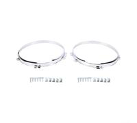 Bisel cromado de retención de faros delanteros de 7 pulgadas, construcción de metal para Land Rover Series 2 2A 3 para Range Rover Classic Direct Fit Lighting Part Pair