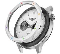 Bisel de Metal para Reloj Xiaomi S4 / S3, Cubierta Protectora de Anillo de Estilo de Bisel,para Reloj Xiaomi Anillo de Protector de Metal de aleación de Aluminio (Silver Rainbow)
