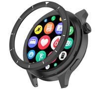 Bisel de Metal para Reloj Xiaomi S4 / S3, Cubierta Protectora de Anillo de Estilo de Bisel,para Reloj Xiaomi Anillo de Protector de Metal de aleación de Aluminio (Scale Black)