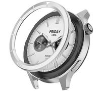 Bisel de Metal para Reloj Xiaomi S4 / S3, Cubierta Protectora de Anillo de Estilo de Bisel,para Reloj Xiaomi Anillo de Protector de Metal de aleación de Aluminio (Scale Silver)