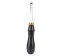 Biseladora de Bordes de Cuero, Biseladora de Bordes de Cuero Portátil con Mango de Madera, 4/6/8/10 MM de Boca Ancha de Cuero Afilado Skiver Edge Skiving DIY Craft Tool para (negro 6mm)