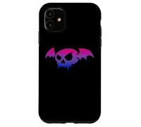 Bisexual Bat Vampire Skull Bi Pride Flag Goth Halloween Carcasa para iPhone 11