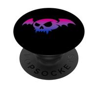 Bisexual Bat Vampire Skull Bi Pride Flag Goth Halloween PopSockets PopGrip Adhesivo