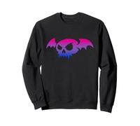 Bisexual Bat Vampire Skull Bi Pride Flag Goth Halloween Sudadera