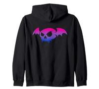 Bisexual Bat Vampire Skull Bi Pride Flag Goth Halloween Sudadera con Capucha