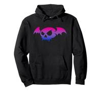 Bisexual Bat Vampire Skull Bi Pride Flag Goth Halloween Sudadera con Capucha
