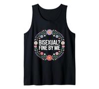 Bisexual Fine by Me Mensaje LGBTQ Orgullo - Camiseta sin Mangas