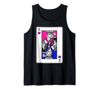 Bisexual King Of Hearts LGBT-Q Bi-Orgullo Aliado Pareja Coincidencia Camiseta sin Mangas
